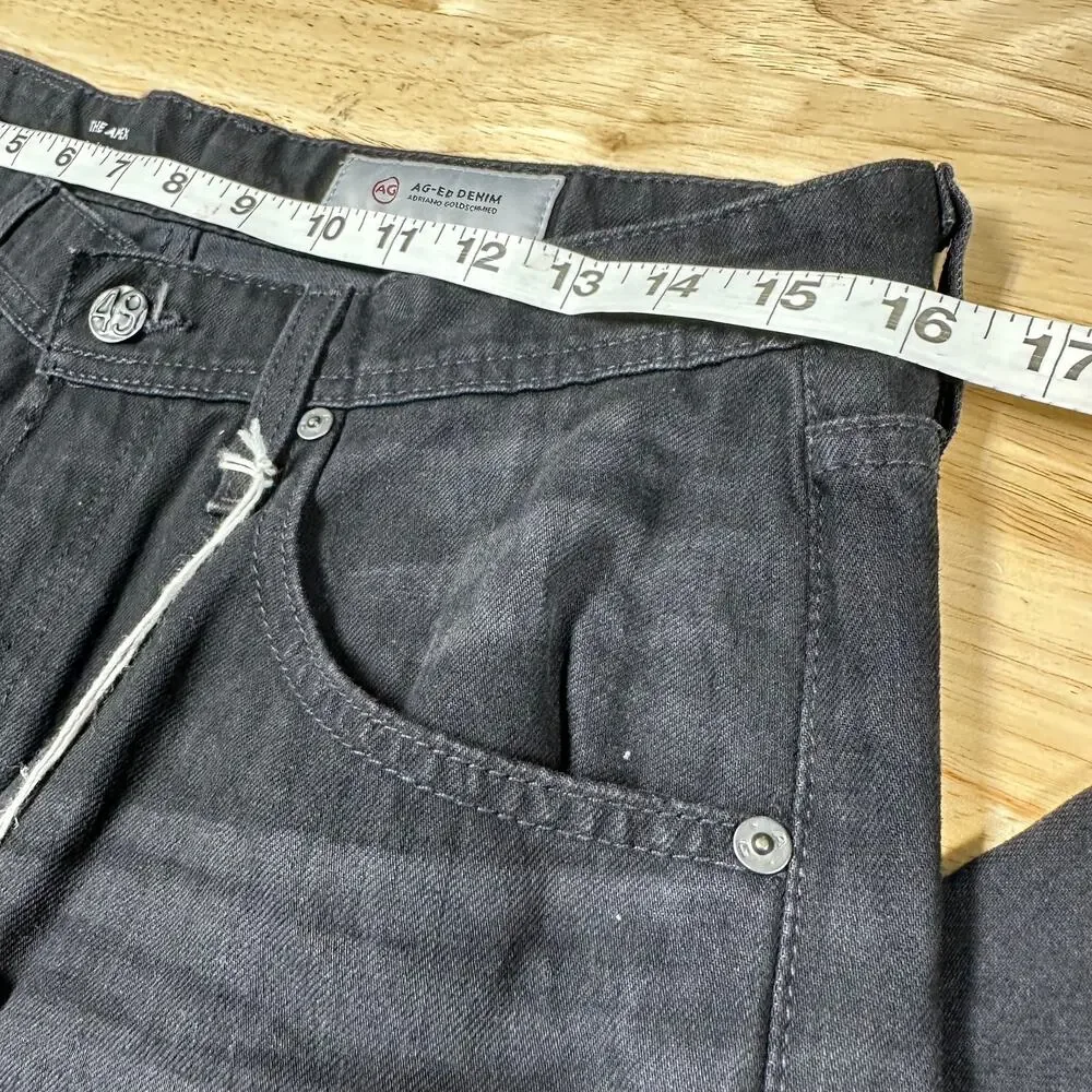 AG Adriano Goldschmied NWT The Apex Relaxed Tapered Jean Black Size 31R Mid Rise